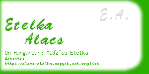 etelka alacs business card